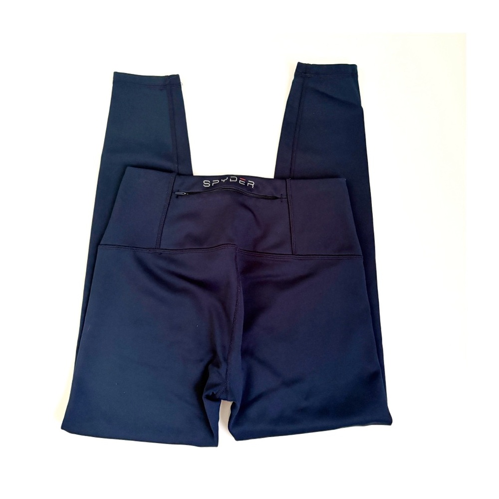 Spyder Active | Women’s 33” Fuzzy Lined Navy Blue Leggings w/ Back Pocket Size S - Picture 3 of 7